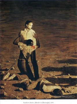 Asesinato de la justicia sureña en Mississippi 1965 Norman Rockwell Pinturas al óleo